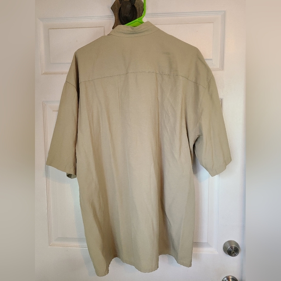 New Step Men's Caribbean Island Shirt, Size:  Large Color: Tan - Picture 13 of 16